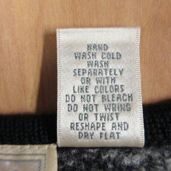 STUDIO WORKS Gray‎ White Wool Vest Jacket Womens Sz M Floral Paisley Full Zip Up - Picture 7 of 9